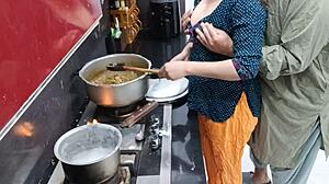 desi housewife anal sex in kitchen while cooking