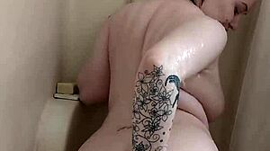 Dildo In The Shower Leads To Striptease And Intense Pleasure