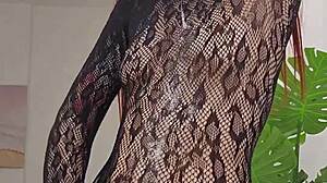 I Feel So Overwhelmed During Sloppy Deepthroat And Pussy Slapping In Sheer Fishnet Bodysuit