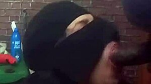 sexy latina gives sloppy blowjob to big cock