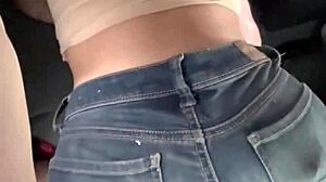 Real hooker loves sucking cock in backseat and swallows