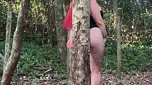 tesao in nature with bunny costume fun 😈