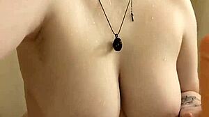 Dildo In The Shower Leads To Striptease And Intense Pleasure