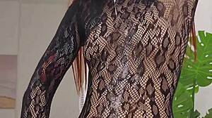 I Feel So Overwhelmed During Sloppy Deepthroat And Pussy Slapping In Sheer Fishnet Bodysuit