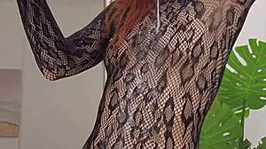 I Feel So Overwhelmed During Sloppy Deepthroat And Pussy Slapping In Sheer Fishnet Bodysuit