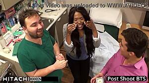 freshman gets hitachi treatment from doctor backstage