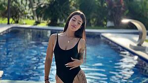 pool day young 18+ colombian woman gets fucked at her neighbors country house