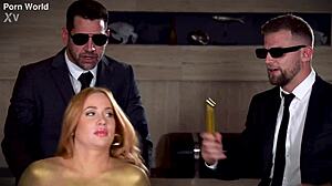 Secret agents dp redhead superhero kiara lord after she sucks them both off gp2600