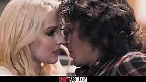 Blonde Stepmom Offers Pussy To Stepson From College