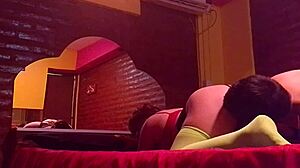 Blonde licks ass and vagina in motel