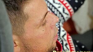 dane jones xmas threesome ends facial