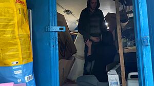 A warehouse worker fucked the manager hard right there on the boxes and put her in her place