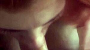 big natural tits bouncing while karla rose devours my wrapped cock pov