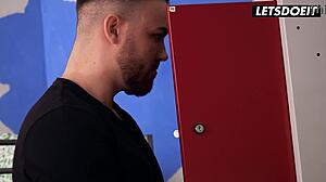 hard doggy with panties pulled aside goes deep every stroke