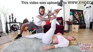 Macana Man Drills Nina Kayy Deep While Spreading Her Ass Cheeks Wide