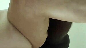 cheating trailer park milf has bathroom fun with footjob