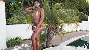 gorgeous black milf exposes naked body with big booty for playboy