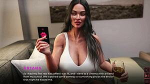 The synthetic milf touches herself then sucks my dick after cards
