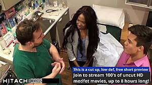 freshman gets hitachi treatment from doctor backstage
