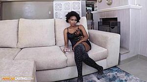 Ebony Milf Rides Big White Cock Deep In Pov Casting Session