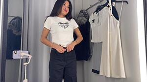 18 year old teen 18+ caught in changing room real hidden cam voyeur