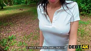 Debt4k what she is hiding under the skirt