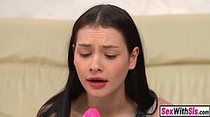 Petite latvian teen 18+ practices blowjob skills on stepbros big dick
