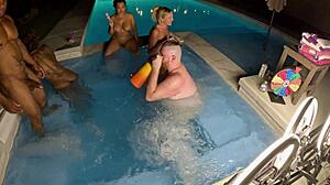 Deliah grace krystal davis and lyric sky had a wild hot tub orgy together