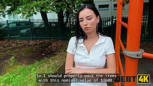 Debt4k what she is hiding under the skirt