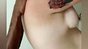 cheating trailer park milf has bathroom fun with footjob