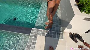 picking up big cock asian trans on the beach tgirls house