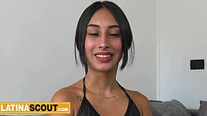 skinny latina teen strips and begs for cock after photoshoot