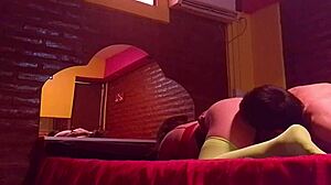 Blonde licks ass and vagina in motel