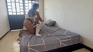milf stepmom uses strap on to fuck skinny student