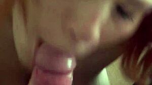 big natural tits bouncing while karla rose devours my wrapped cock pov