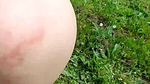 german milf sandra garden sex anal