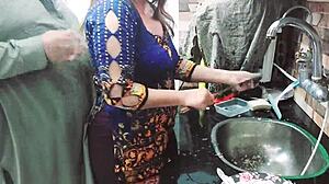 Indian village maid fucked in kitchen owner took advantage when she working alone in kitchen