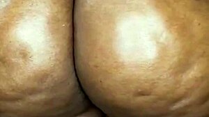 Amateur ebony bubble butt showing off her big black round ass
