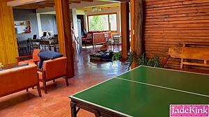 Naked Ping Pong With Daddy Turns Rough