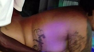 Whore swallows giant cock licks balls swing party
