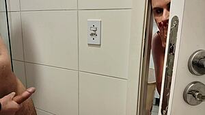 madrasta spies on stepson in shower