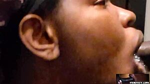 perfect lips made sloppy mess slurping dick until he came fast