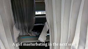 Hot chinese girl caught masturbating in bus