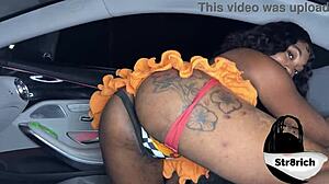 Nnn my stepsister twerking in my new benz for a ride but get fuck