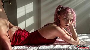 pink haired prostitute came to call i paid her for work