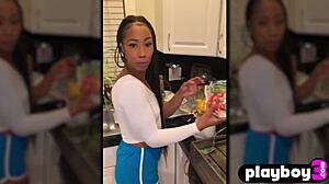 petite black milf misty stone fucked herself after posing for playboy
