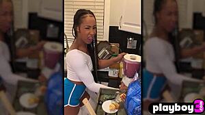 petite black milf misty stone fucked herself after posing for playboy