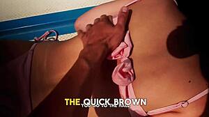 my step sis saw my dick and gave beach blowjob