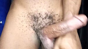 hottest soloboy moans loudly while stroking his big black cock