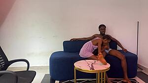 seduced my nigerian roommate to pound my wet pussy with his bbc